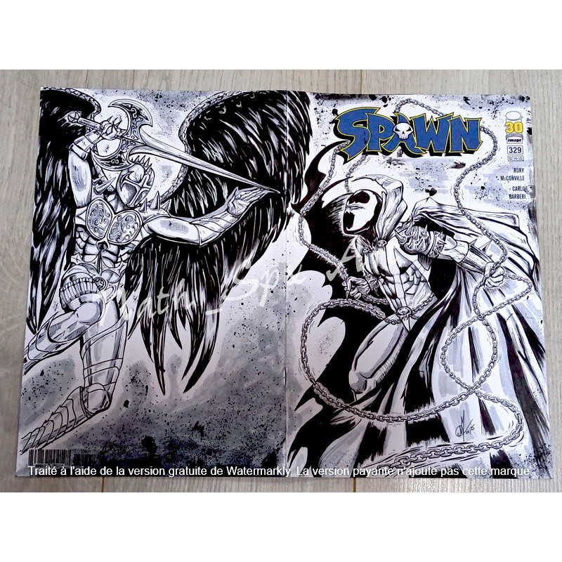 Spawn 329 Sketch Cover / Blank Variant with Original Art