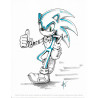 Le Hérisson Bleu - Sonic The Hedgehog - Sketch à prix rond